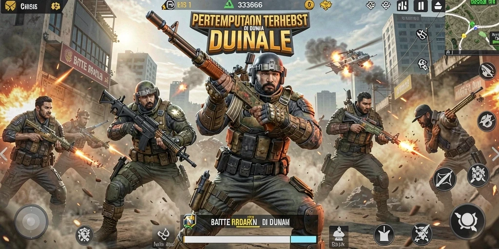 Tampilkan aksi seru dalam pertempuran Battle Royale di 333666.