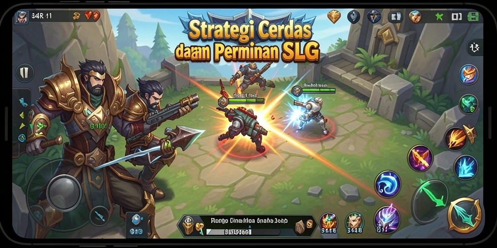 Tangkapan layar dari gameplay strategi 34R yang menarik dan menantang.