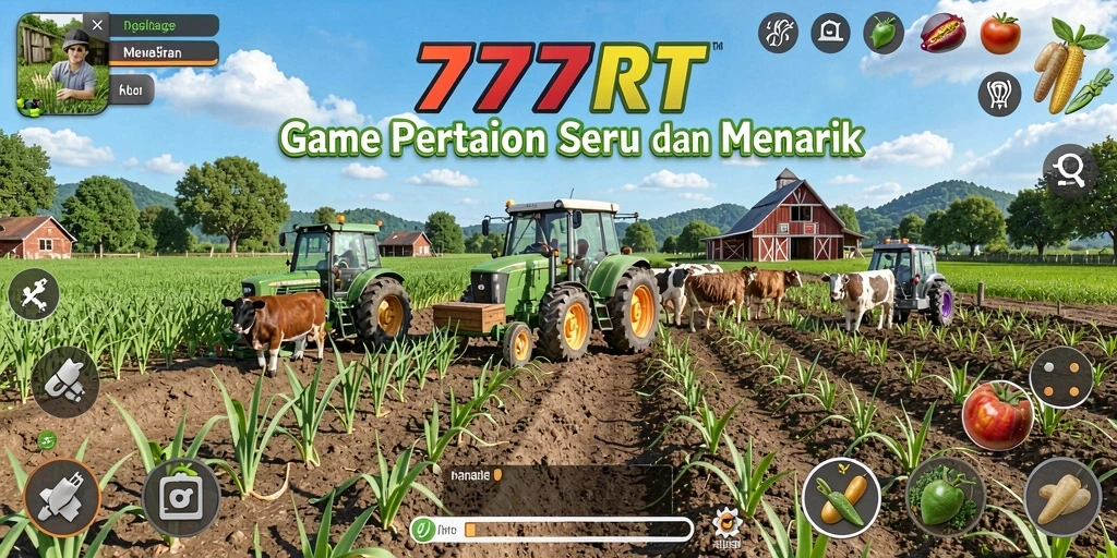 Gameplay pertanian seru di 777RT dengan grafis menawan.
