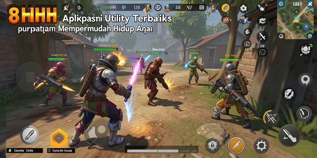 Tampilan screenshot aplikasi 8HHH yang menunjukkan antarmuka pengguna yang sederhana.