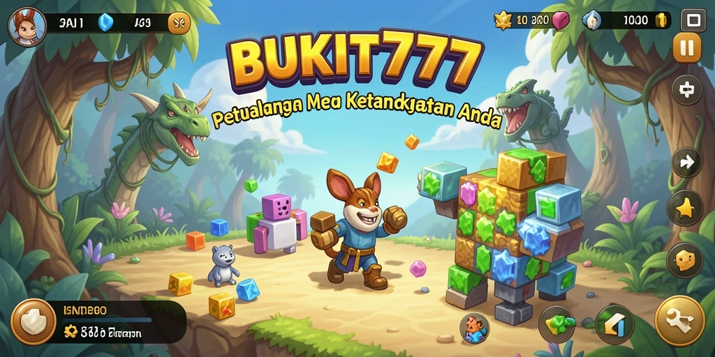 Gameplay menarik BUKIT777 dengan grafis cerah dan tantangan puzzle.