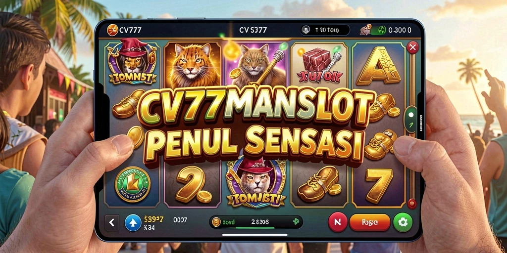 Tampilan gameplay CV777 yang menegangkan dan penuh warna saat berputar.