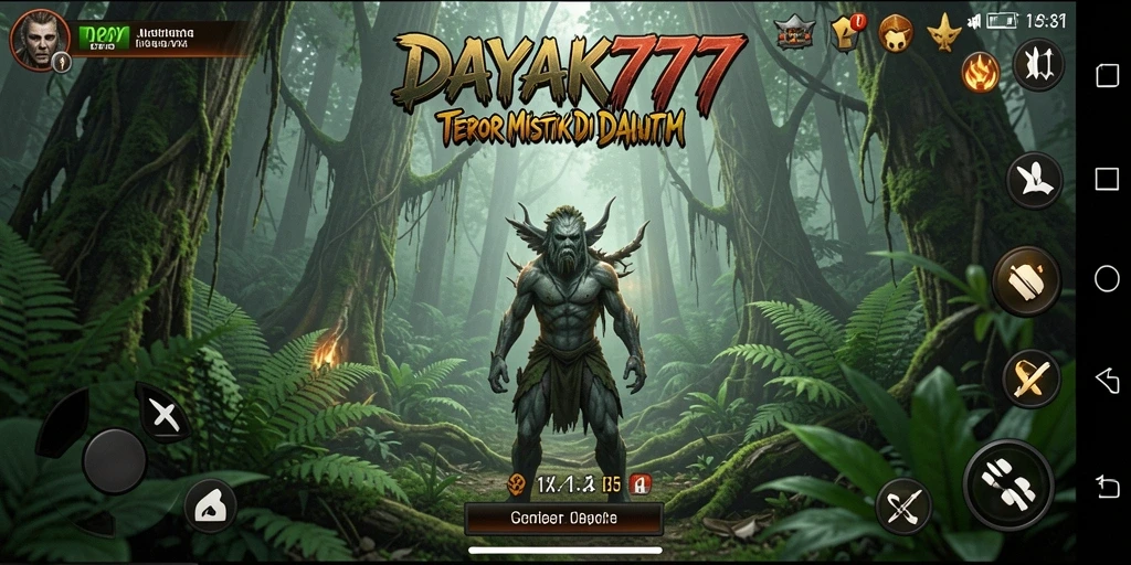 Screenshot menampilkan gameplay mencekam dari DAYAK777.