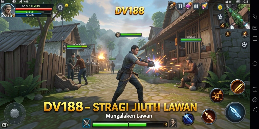 Tampilan gameplay strategi yang menegangkan dan mengasyikkan.