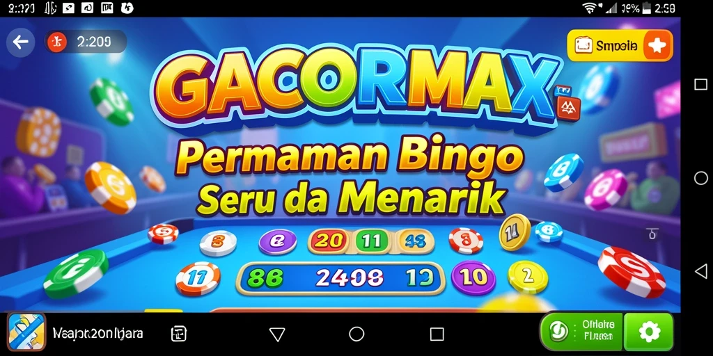 Screenshot GACORMAX menampilkan gameplay Bingo yang seru.
