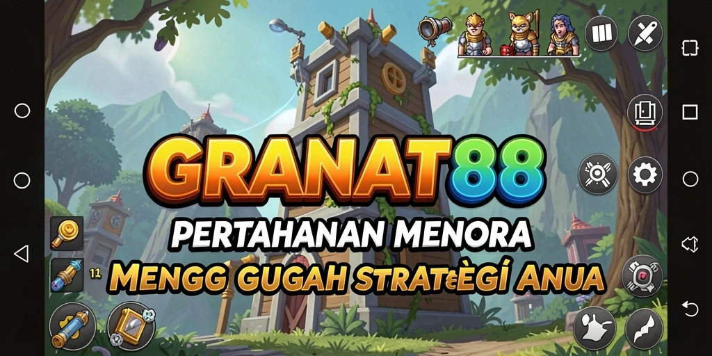 Tampilan gameplay seru dalam pertahanan menara Tower Defense.