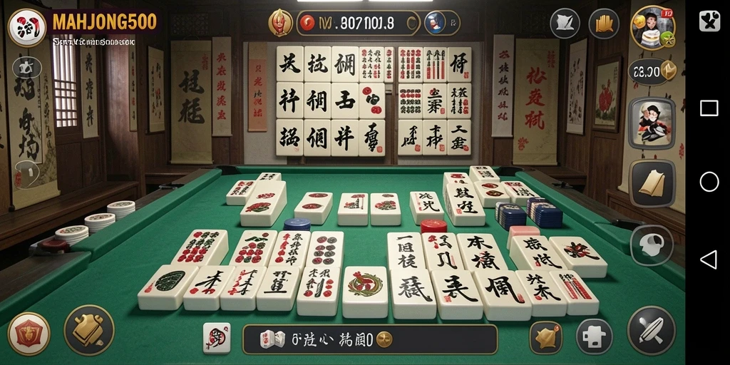 Tampilan gameplay seru dan menantang di MAHJONG500.