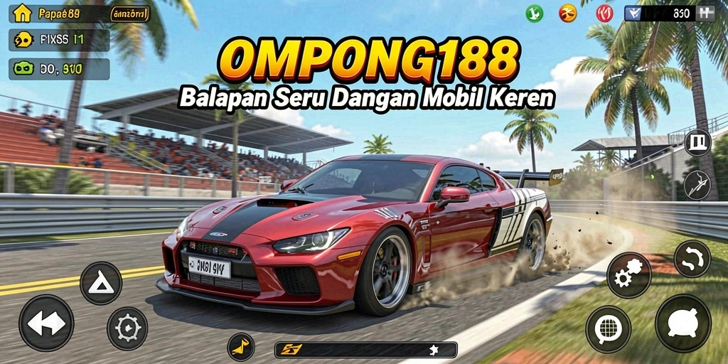 Screenshot OMPONG188 menunjukkan aksi balapan yang mendebarkan dan grafis yang memukau.