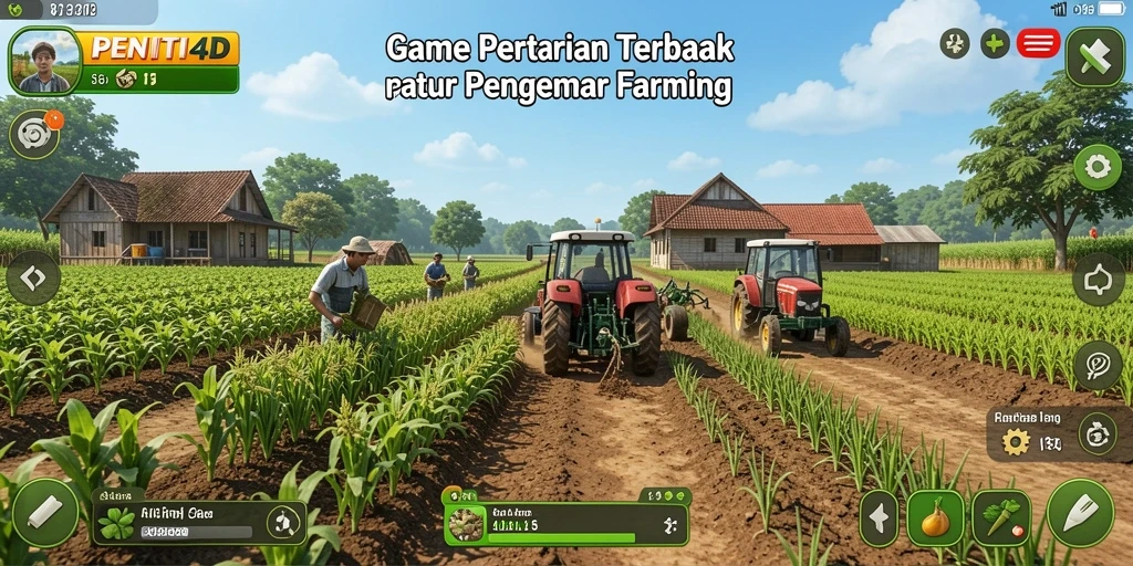 Screenshot gameplay PENITI4D menampilkan pengalaman bertani yang seru dan interaktif.