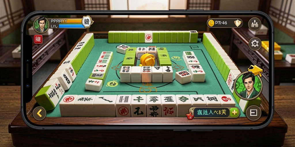 Screenshot utama PPRRYY menunjukkan gameplay Mahjong yang menarik.