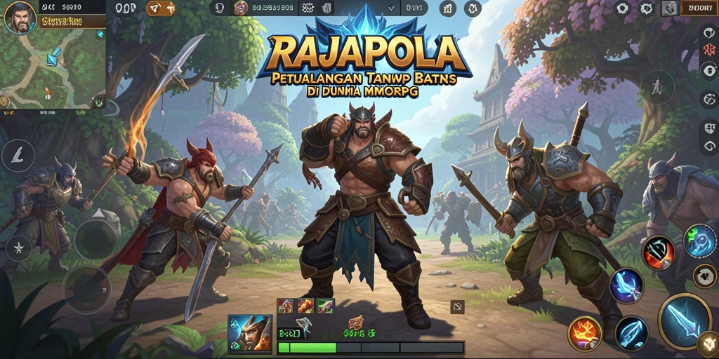 Screenshot gameplay RAJAPOLA yang menampilkan aksi seru dalam pertempuran MMORPG.