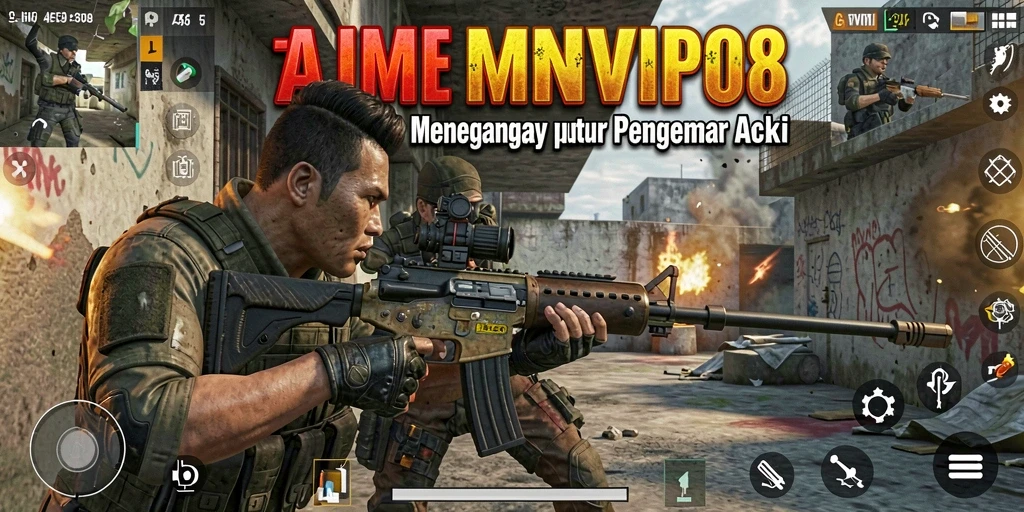 Screenshot RPVIP8 menampilkan aksi tembak-menembak yang seru.