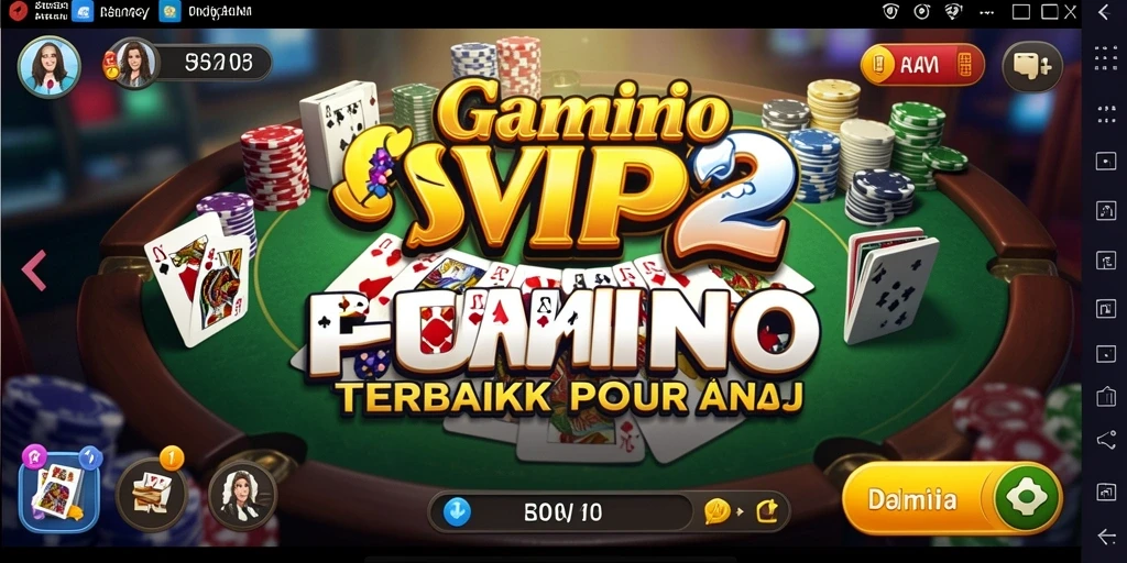 Tampilan gameplay seru dari SVIP2 saat bermain Domino.