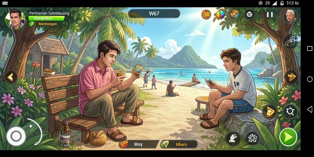 Screenshot permainan W67 menampilkan gameplay yang seru dan interaktif.