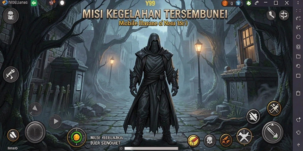 Gameplay Y89 menakutkan dengan suasana kegelapan yang mendalam.